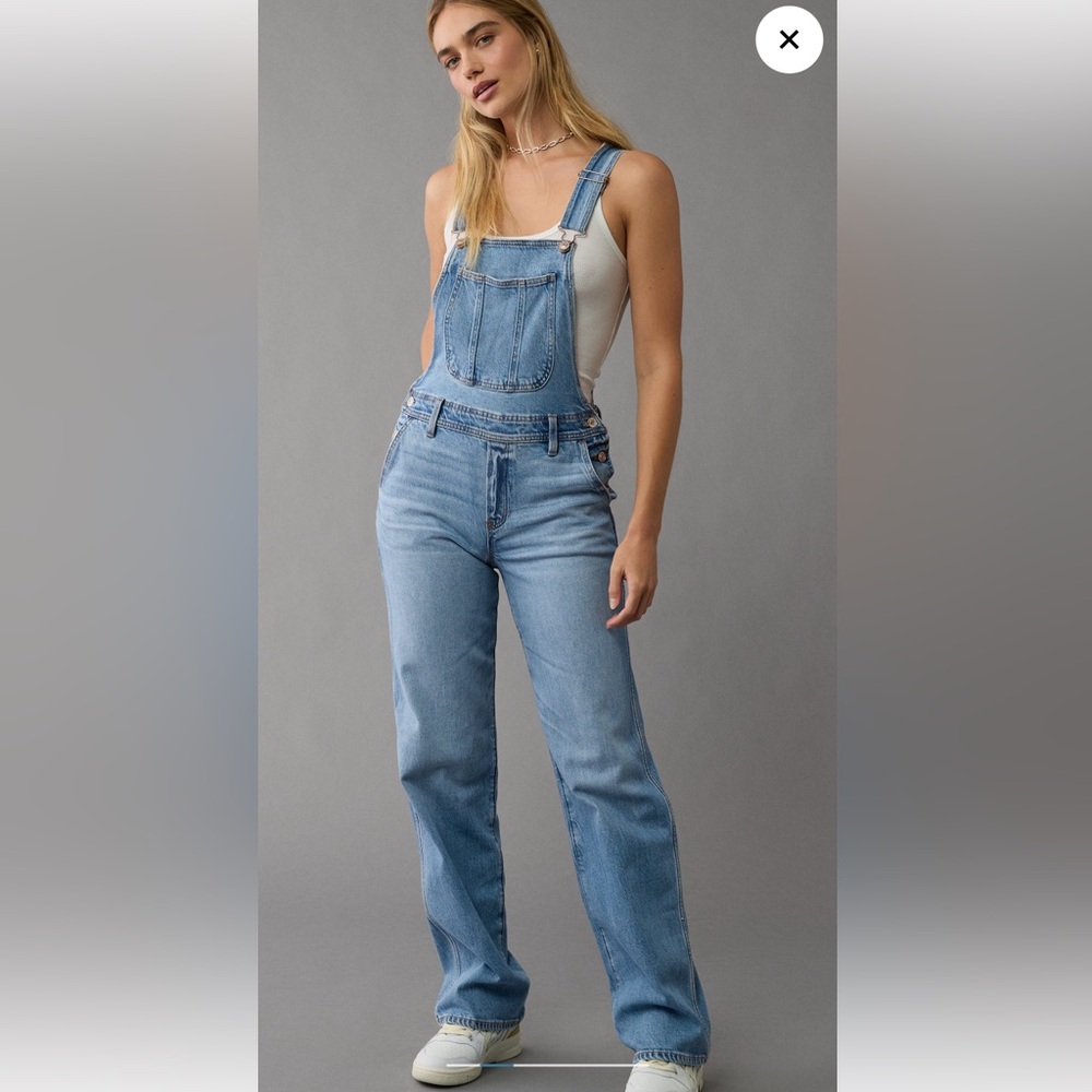 AE Stretch Stovepipe Denim Overalls